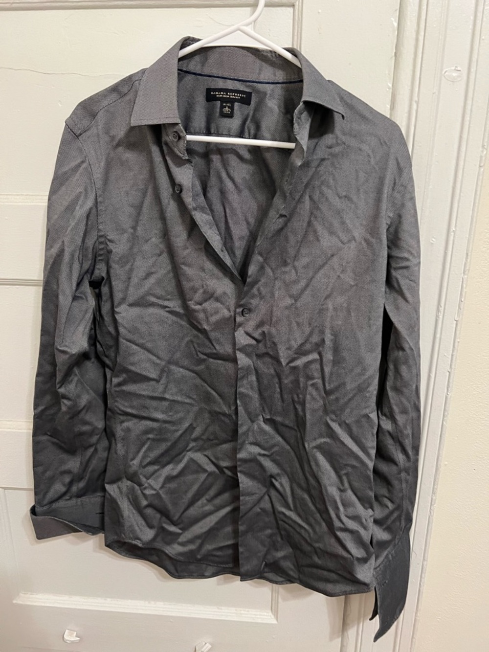 Banana Republic Men's Charcoal Gray Lightweight Shirt Jacket